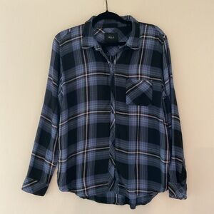 Rails Blue and Black Plaid Women Shirt